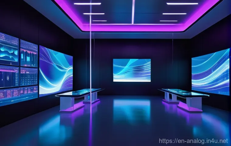 아날로그 회로에서 디지털 회로로의 전환 - **Prompt 1: The Digital Gateway - Analog to Digital Conversion in Action**
    "A visually stunning,...