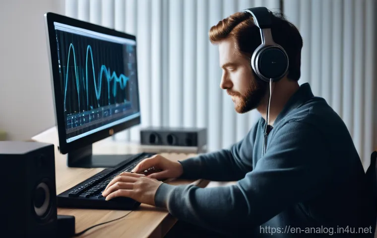 아날로그 오디오 필터 - **Prompt:** A dynamic and detailed visualization of the "core components" of an analog filter at wor...