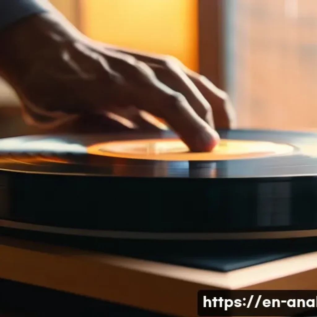 아날로그 레코딩 - A serene and inviting close-up shot of a person's hands, wearing a comfortable long-sleeved shirt, c...
