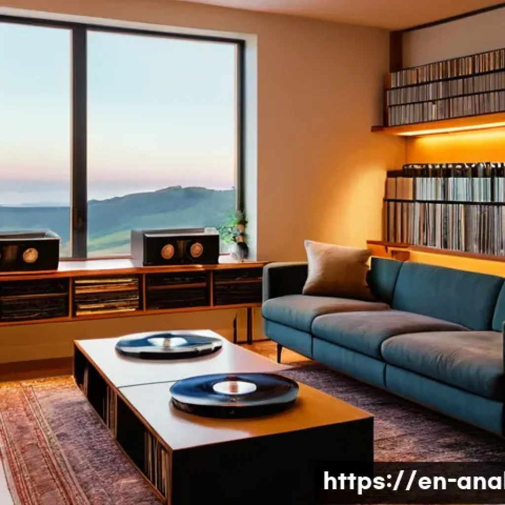아날로그 테이프 레코딩 - **Prompt 1: The Soulful Resonance of Analog Warmth**
    "A cozy, dimly lit listening room bathed in...
